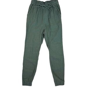 Hollister XS Olive Green Ultra High Rise Drawstring Jogger Pants